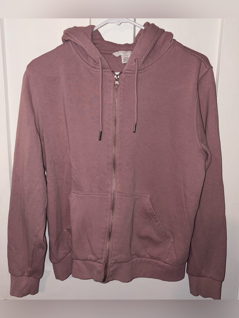 H&M Women's Mauve Zip-Up Hoodie Jacket size M